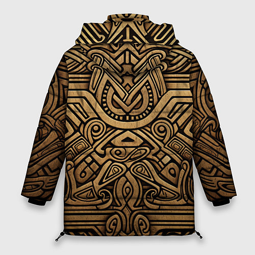 Женская зимняя куртка Орнамент в стиле викингов / 3D-Светло-серый – фото 2