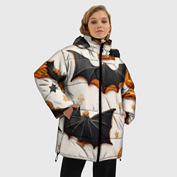 Куртка зимняя женская Сладкий хеллоуин, цвет: 3D-черный — фото 2