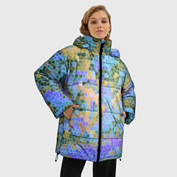 Куртка зимняя женская Разноцветный витраж, цвет: 3D-светло-серый — фото 2
