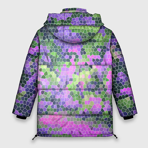 Женская зимняя куртка Разноцветный витраж / 3D-Светло-серый – фото 2
