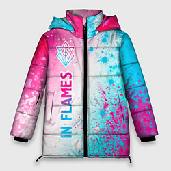 Куртка зимняя женская In Flames neon gradient style по-вертикали, цвет: 3D-черный