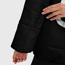 Куртка зимняя женская GTA glitch на темном фоне по-вертикали, цвет: 3D-черный — фото 2