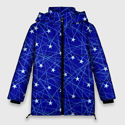 Женская зимняя куртка Звездопад на синем