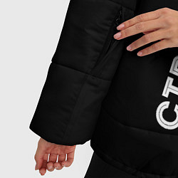 Куртка зимняя женская Стрелок из России и герб РФ по-вертикали, цвет: 3D-черный — фото 2