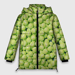 Куртка зимняя женская Много теннисных мячей, цвет: 3D-черный