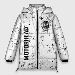 Куртка зимняя женская Motorhead glitch на светлом фоне вертикально, цвет: 3D-черный