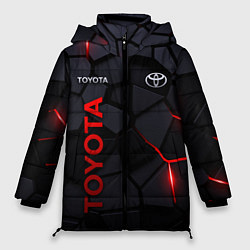 Куртка зимняя женская Toyota - плиты с эффектом свечения, цвет: 3D-черный
