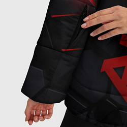 Куртка зимняя женская Audi - плиты с эффектом свечения, цвет: 3D-черный — фото 2