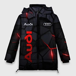 Куртка зимняя женская Audi - плиты с эффектом свечения, цвет: 3D-черный