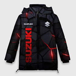 Куртка зимняя женская Suzuki - плиты с эффектом свечения, цвет: 3D-черный