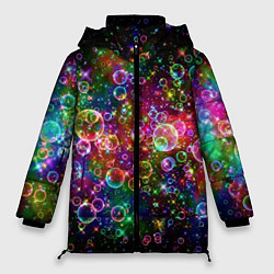 Куртка зимняя женская Мыльные пузырики, цвет: 3D-красный
