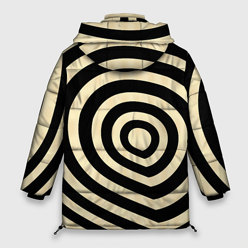 Женская зимняя куртка Графические завитки / 3D-Светло-серый – фото 2