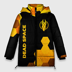 Куртка зимняя женская Dead Space - gold gradient вертикально, цвет: 3D-черный