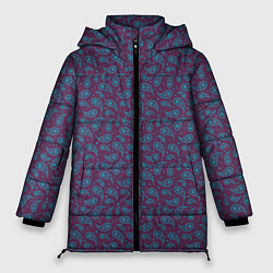 Куртка зимняя женская Пейсли узор, цвет: 3D-красный