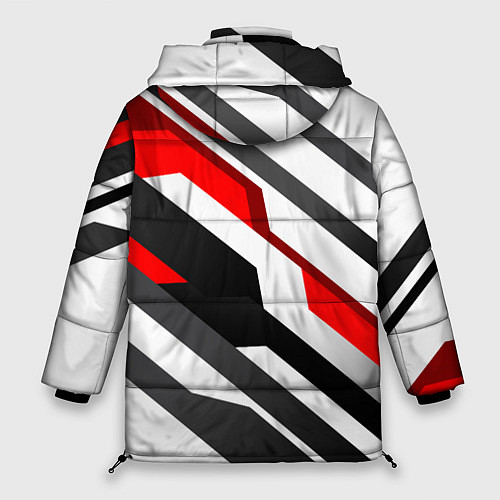 Женская зимняя куртка Ливерпуль - абстракция / 3D-Светло-серый – фото 2