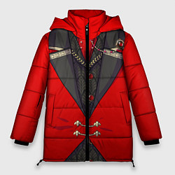 Куртка зимняя женская Алый фрак, цвет: 3D-черный