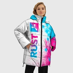Куртка зимняя женская Rust neon gradient style по-вертикали, цвет: 3D-черный — фото 2