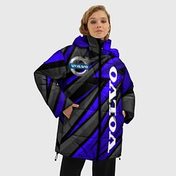 Куртка зимняя женская Volvo - Синий спортивный, цвет: 3D-светло-серый — фото 2