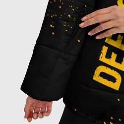 Куртка зимняя женская Deftones - gold gradient вертикально, цвет: 3D-черный — фото 2