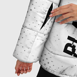 Куртка зимняя женская Placebo glitch на светлом фоне по-вертикали, цвет: 3D-черный — фото 2