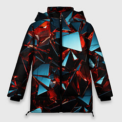 Куртка зимняя женская Симметрия бесконечности, цвет: 3D-красный
