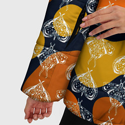 Куртка зимняя женская Волшебные мотыльки, цвет: 3D-светло-серый — фото 2