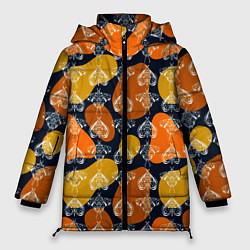 Куртка зимняя женская Волшебные мотыльки, цвет: 3D-светло-серый