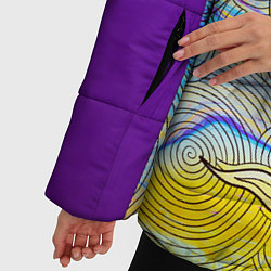 Куртка зимняя женская Облака и спирали, цвет: 3D-светло-серый — фото 2