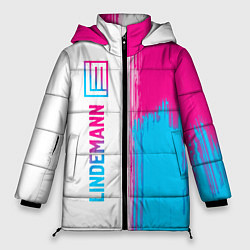 Куртка зимняя женская Lindemann neon gradient style по-вертикали, цвет: 3D-черный