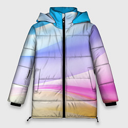 Куртка зимняя женская Нежная абстракция, цвет: 3D-черный