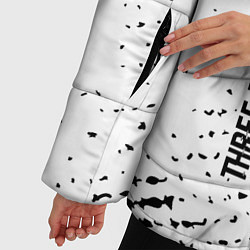 Куртка зимняя женская Three Days Grace glitch на светлом фоне по-вертика, цвет: 3D-черный — фото 2