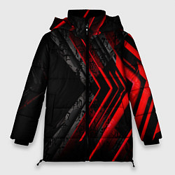 Куртка зимняя женская Японский стиль и стрелки, цвет: 3D-черный