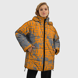 Куртка зимняя женская Старый металл, цвет: 3D-черный — фото 2