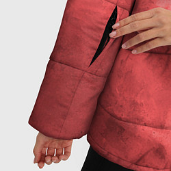 Куртка зимняя женская Красный гранж, цвет: 3D-черный — фото 2