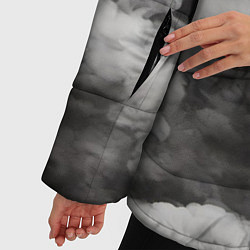 Куртка зимняя женская Абстракция сюрреализм, цвет: 3D-черный — фото 2