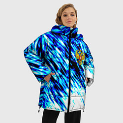 Куртка зимняя женская Россия герб спорт, цвет: 3D-черный — фото 2