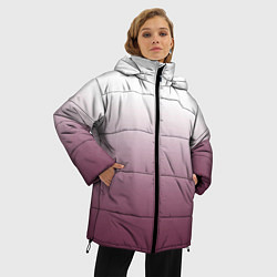 Куртка зимняя женская Туманный градиент бело-бордовый, цвет: 3D-светло-серый — фото 2