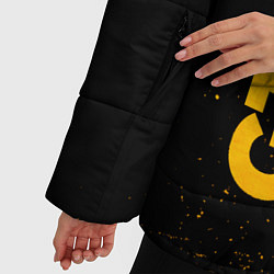 Куртка зимняя женская GTA6 - gold gradient по-вертикали, цвет: 3D-черный — фото 2