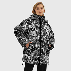 Куртка зимняя женская Автотюнинг - запчасти, цвет: 3D-светло-серый — фото 2