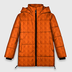 Куртка зимняя женская Объёмные пирамиды сочный апельсиновый, цвет: 3D-светло-серый