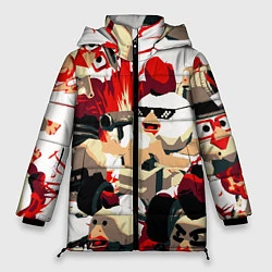 Куртка зимняя женская Чикен Ган разборка, цвет: 3D-красный
