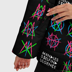 Куртка зимняя женская Mindless Self Indulgence rock group, цвет: 3D-черный — фото 2