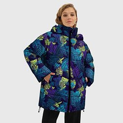 Куртка зимняя женская Abstract vector pattern, цвет: 3D-светло-серый — фото 2