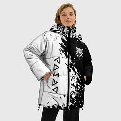 Куртка зимняя женская The Witcher game краски, цвет: 3D-светло-серый — фото 2