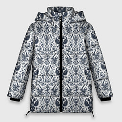 Куртка зимняя женская Греб России паттерн, цвет: 3D-светло-серый