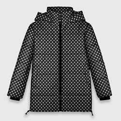 Куртка зимняя женская Черно-белые ромбы, цвет: 3D-черный