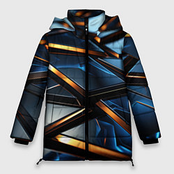 Куртка зимняя женская Объемные блестящие плиты, цвет: 3D-светло-серый