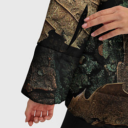 Куртка зимняя женская Реалистичный камуфляж из листьев, цвет: 3D-красный — фото 2