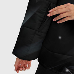 Куртка зимняя женская Black luxury abstract, цвет: 3D-светло-серый — фото 2