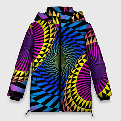 Куртка зимняя женская Абстрактный узор, цвет: 3D-черный